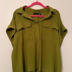 Rafaella Olive Button Down Shirt
